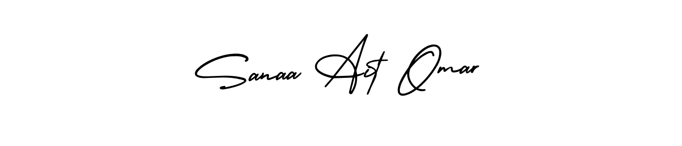 Sanaa Ait Omar stylish signature style. Best Handwritten Sign (AmerikaSignatureDemo-Regular) for my name. Handwritten Signature Collection Ideas for my name Sanaa Ait Omar. Sanaa Ait Omar signature style 3 images and pictures png