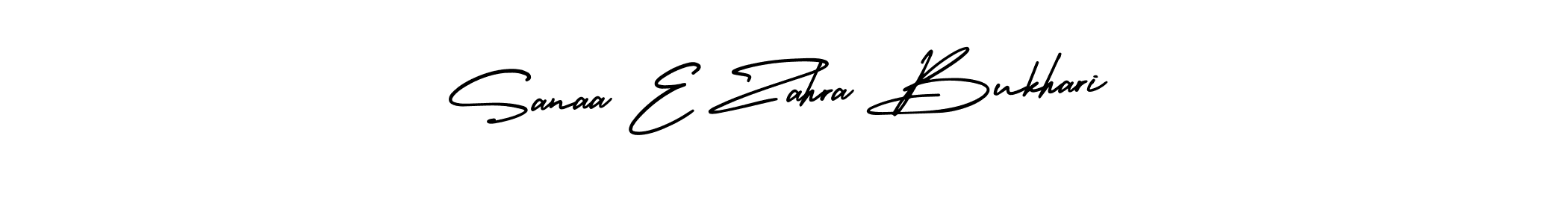 This is the best signature style for the Sanaa E Zahra Bukhari name. Also you like these signature font (AmerikaSignatureDemo-Regular). Mix name signature. Sanaa E Zahra Bukhari signature style 3 images and pictures png