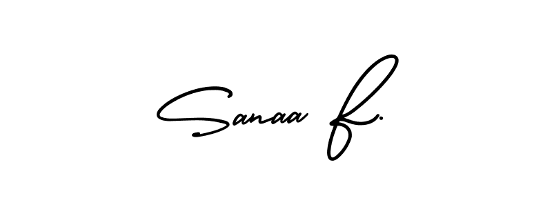 How to Draw Sanaa F. signature style? AmerikaSignatureDemo-Regular is a latest design signature styles for name Sanaa F.. Sanaa F. signature style 3 images and pictures png