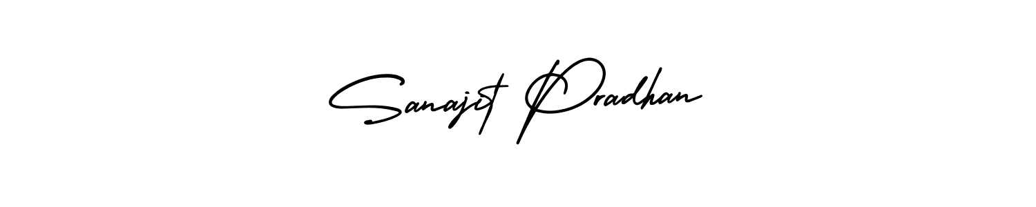 Make a beautiful signature design for name Sanajit Pradhan. With this signature (AmerikaSignatureDemo-Regular) style, you can create a handwritten signature for free. Sanajit Pradhan signature style 3 images and pictures png