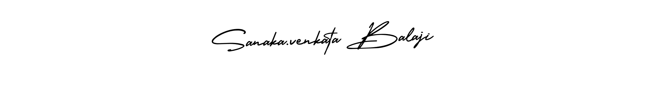 The best way (AmerikaSignatureDemo-Regular) to make a short signature is to pick only two or three words in your name. The name Sanaka.venkata Balaji include a total of six letters. For converting this name. Sanaka.venkata Balaji signature style 3 images and pictures png