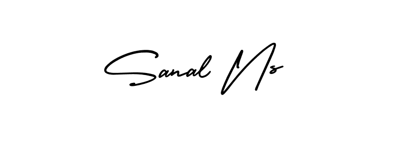 Make a beautiful signature design for name Sanal Ns. With this signature (AmerikaSignatureDemo-Regular) style, you can create a handwritten signature for free. Sanal Ns signature style 3 images and pictures png