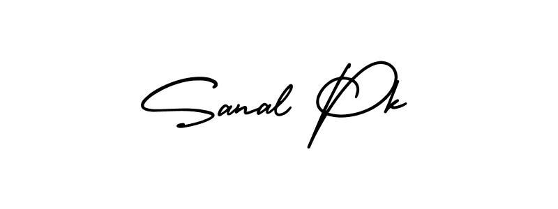 Use a signature maker to create a handwritten signature online. With this signature software, you can design (AmerikaSignatureDemo-Regular) your own signature for name Sanal Pk. Sanal Pk signature style 3 images and pictures png