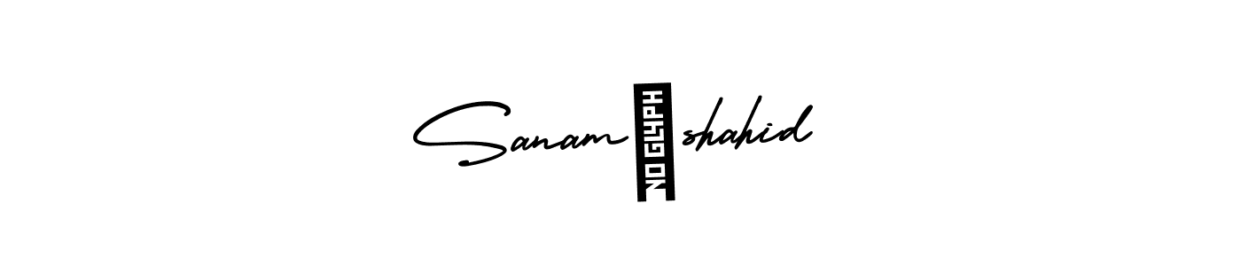 Make a short Sanam❤shahid signature style. Manage your documents anywhere anytime using AmerikaSignatureDemo-Regular. Create and add eSignatures, submit forms, share and send files easily. Sanam❤shahid signature style 3 images and pictures png