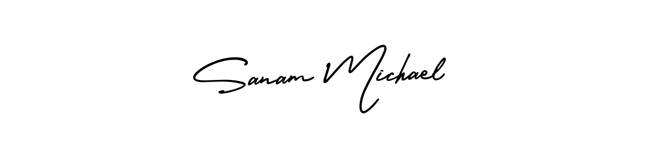 AmerikaSignatureDemo-Regular is a professional signature style that is perfect for those who want to add a touch of class to their signature. It is also a great choice for those who want to make their signature more unique. Get Sanam Michael name to fancy signature for free. Sanam Michael signature style 3 images and pictures png