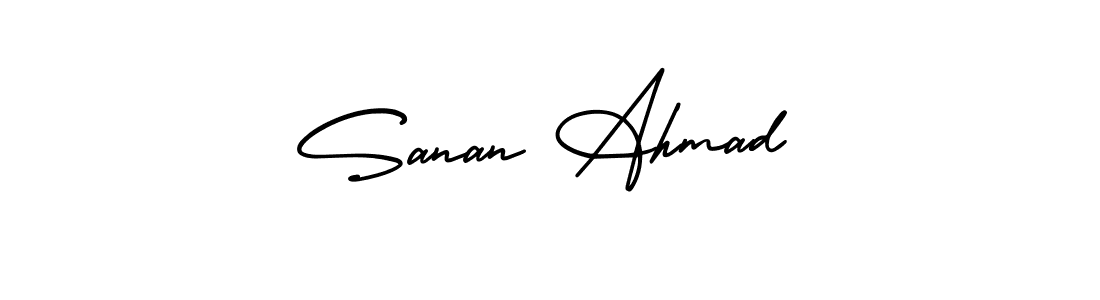 AmerikaSignatureDemo-Regular is a professional signature style that is perfect for those who want to add a touch of class to their signature. It is also a great choice for those who want to make their signature more unique. Get Sanan Ahmad name to fancy signature for free. Sanan Ahmad signature style 3 images and pictures png