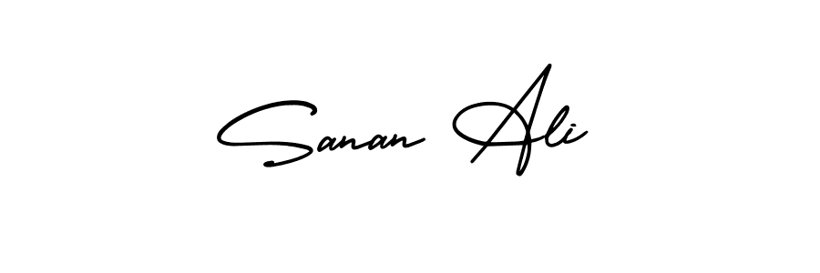 How to make Sanan Ali signature? AmerikaSignatureDemo-Regular is a professional autograph style. Create handwritten signature for Sanan Ali name. Sanan Ali signature style 3 images and pictures png