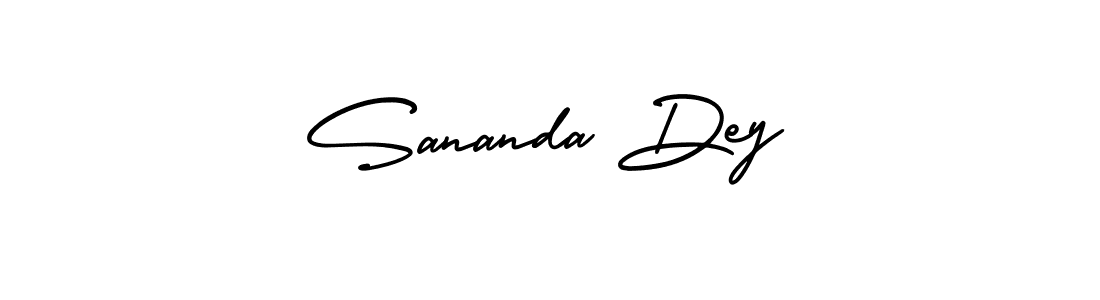 AmerikaSignatureDemo-Regular is a professional signature style that is perfect for those who want to add a touch of class to their signature. It is also a great choice for those who want to make their signature more unique. Get Sananda Dey name to fancy signature for free. Sananda Dey signature style 3 images and pictures png