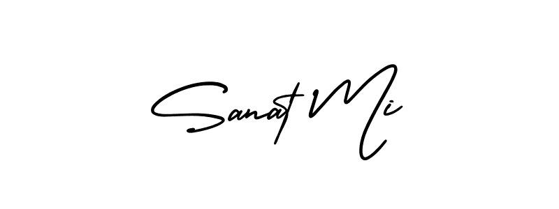 This is the best signature style for the Sanat Mi name. Also you like these signature font (AmerikaSignatureDemo-Regular). Mix name signature. Sanat Mi signature style 3 images and pictures png