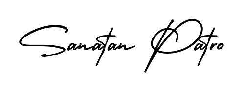 Create your official email sign-off with Sanatan Patro name in AmerikaSignatureDemo-Regular style. Crisp, clean, and perfectly legible across all screens. Sanatan Patro signature style 3 images and pictures png