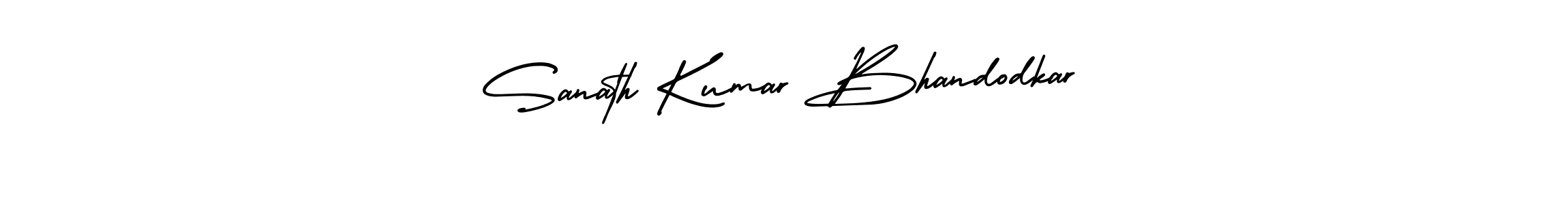 This is the best signature style for the Sanath Kumar Bhandodkar name. Also you like these signature font (AmerikaSignatureDemo-Regular). Mix name signature. Sanath Kumar Bhandodkar signature style 3 images and pictures png