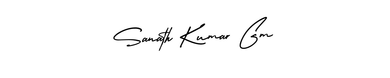 The best way (AmerikaSignatureDemo-Regular) to make a short signature is to pick only two or three words in your name. The name Sanath Kumar Gm include a total of six letters. For converting this name. Sanath Kumar Gm signature style 3 images and pictures png