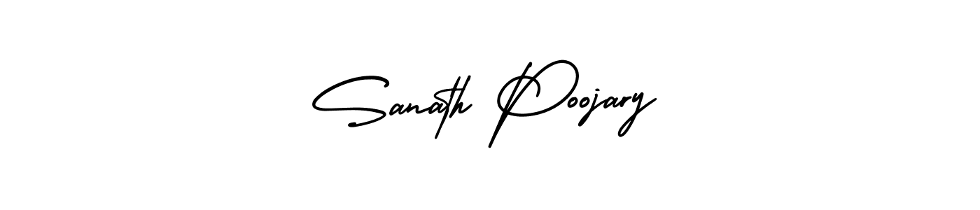 It looks lik you need a new signature style for name Sanath Poojary. Design unique handwritten (AmerikaSignatureDemo-Regular) signature with our free signature maker in just a few clicks. Sanath Poojary signature style 3 images and pictures png