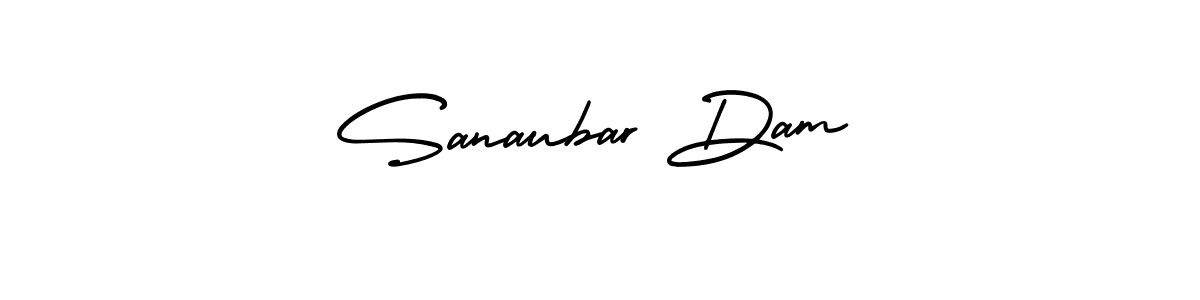 How to make Sanaubar Dam signature? AmerikaSignatureDemo-Regular is a professional autograph style. Create handwritten signature for Sanaubar Dam name. Sanaubar Dam signature style 3 images and pictures png