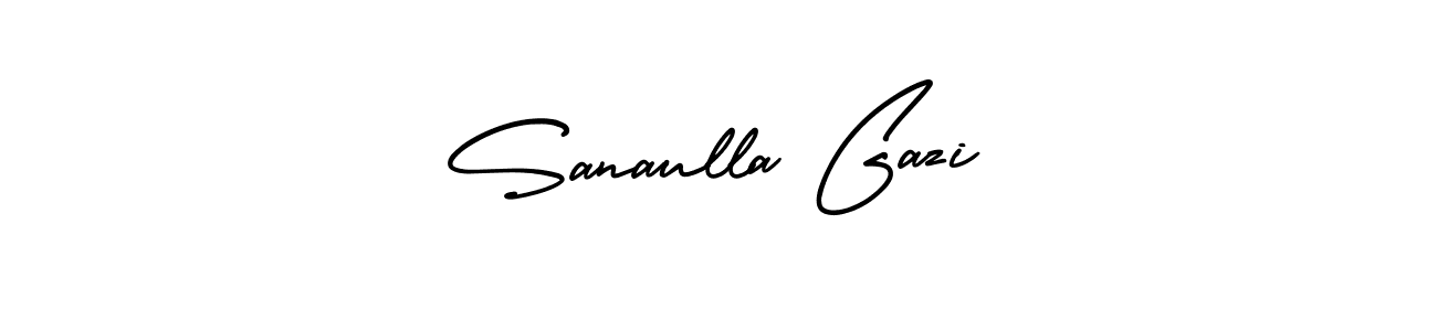 It looks lik you need a new signature style for name Sanaulla Gazi. Design unique handwritten (AmerikaSignatureDemo-Regular) signature with our free signature maker in just a few clicks. Sanaulla Gazi signature style 3 images and pictures png