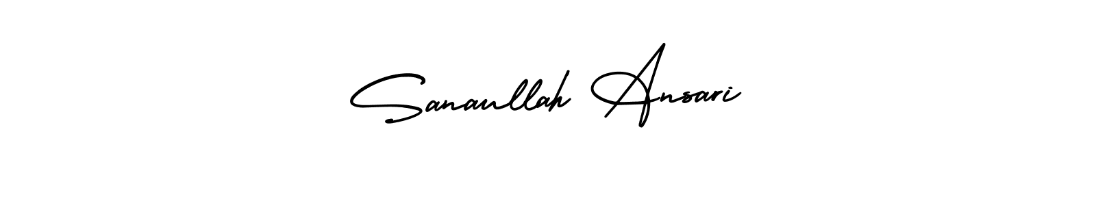 Use a signature maker to create a handwritten signature online. With this signature software, you can design (AmerikaSignatureDemo-Regular) your own signature for name Sanaullah Ansari. Sanaullah Ansari signature style 3 images and pictures png