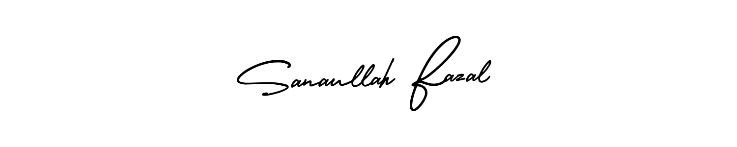 Use a signature maker to create a handwritten signature online. With this signature software, you can design (AmerikaSignatureDemo-Regular) your own signature for name Sanaullah Fazal. Sanaullah Fazal signature style 3 images and pictures png