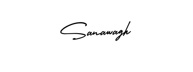 Sanawagh stylish signature style. Best Handwritten Sign (AmerikaSignatureDemo-Regular) for my name. Handwritten Signature Collection Ideas for my name Sanawagh. Sanawagh signature style 3 images and pictures png
