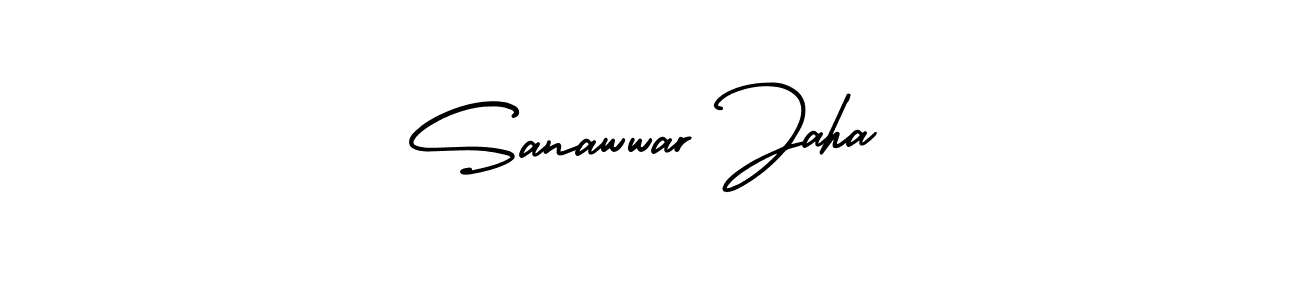 How to make Sanawwar Jaha signature? AmerikaSignatureDemo-Regular is a professional autograph style. Create handwritten signature for Sanawwar Jaha name. Sanawwar Jaha signature style 3 images and pictures png