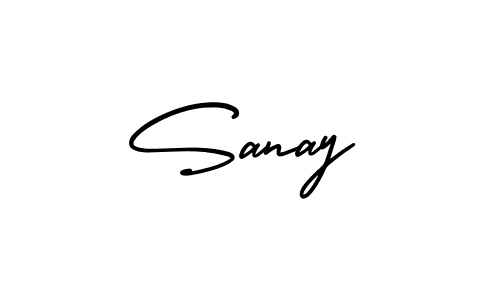 The best way (AmerikaSignatureDemo-Regular) to make a short signature is to pick only two or three words in your name. The name Sanay include a total of six letters. For converting this name. Sanay signature style 3 images and pictures png