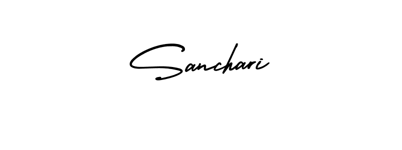 The best way (AmerikaSignatureDemo-Regular) to make a short signature is to pick only two or three words in your name. The name Sanchari include a total of six letters. For converting this name. Sanchari signature style 3 images and pictures png
