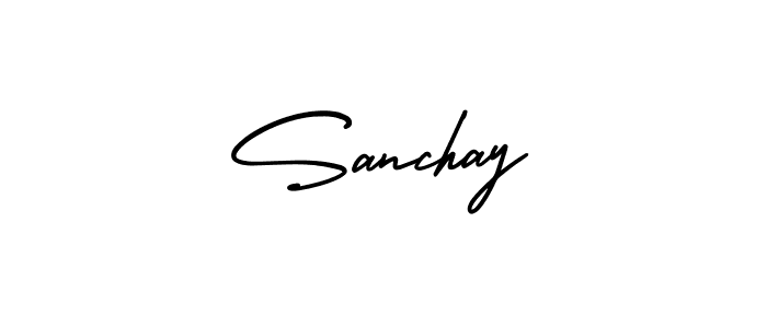 The best way (AmerikaSignatureDemo-Regular) to make a short signature is to pick only two or three words in your name. The name Sanchay include a total of six letters. For converting this name. Sanchay signature style 3 images and pictures png