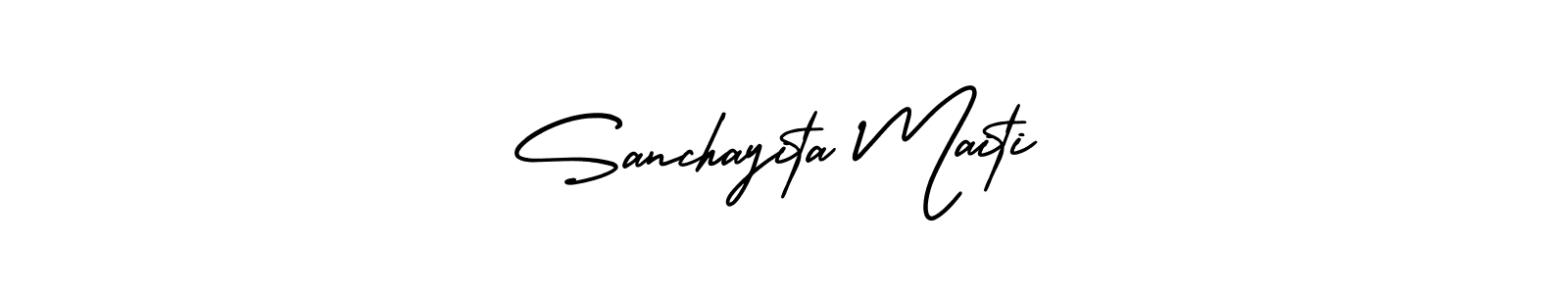 Make a beautiful signature design for name Sanchayita Maiti. With this signature (AmerikaSignatureDemo-Regular) style, you can create a handwritten signature for free. Sanchayita Maiti signature style 3 images and pictures png