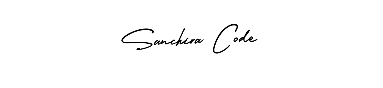 How to make Sanchira Code name signature. Use AmerikaSignatureDemo-Regular style for creating short signs online. This is the latest handwritten sign. Sanchira Code signature style 3 images and pictures png