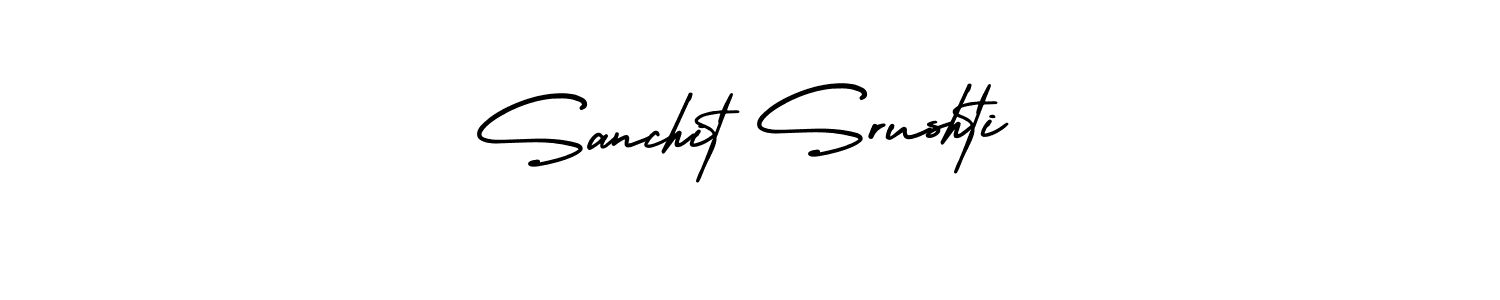 Check out images of Autograph of Sanchit Srushti name. Actor Sanchit Srushti Signature Style. AmerikaSignatureDemo-Regular is a professional sign style online. Sanchit Srushti signature style 3 images and pictures png