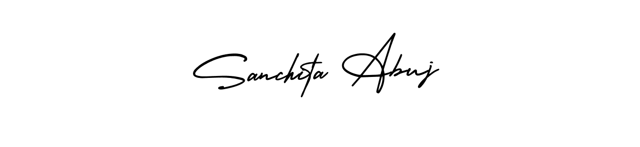 How to Draw Sanchita Abuj signature style? AmerikaSignatureDemo-Regular is a latest design signature styles for name Sanchita Abuj. Sanchita Abuj signature style 3 images and pictures png