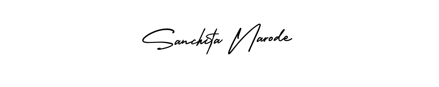 This is the best signature style for the Sanchita Narode name. Also you like these signature font (AmerikaSignatureDemo-Regular). Mix name signature. Sanchita Narode signature style 3 images and pictures png