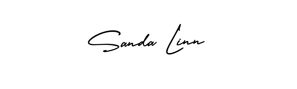 How to Draw Sanda Linn signature style? AmerikaSignatureDemo-Regular is a latest design signature styles for name Sanda Linn. Sanda Linn signature style 3 images and pictures png