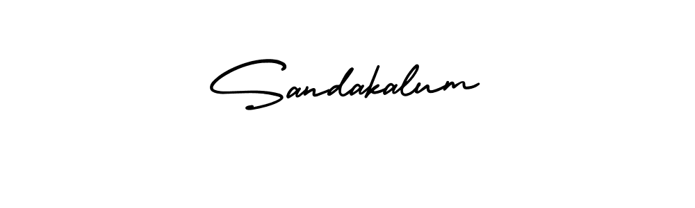 You should practise on your own different ways (AmerikaSignatureDemo-Regular) to write your name (Sandakalum) in signature. don't let someone else do it for you. Sandakalum signature style 3 images and pictures png