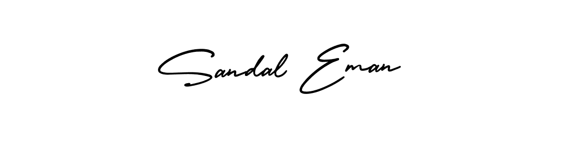 How to make Sandal Eman name signature. Use AmerikaSignatureDemo-Regular style for creating short signs online. This is the latest handwritten sign. Sandal Eman signature style 3 images and pictures png