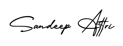 The AmerikaSignatureDemo-Regular handwriting style adds charm and authenticity to name Sandeep Attri. A wonderful choice for personal thank-you notes. Sandeep Attri signature style 3 images and pictures png