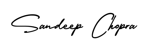 The best way (AmerikaSignatureDemo-Regular) to make a short signature is to pick only two or three words in your name. For converting this name Sandeep Chopra. Sandeep Chopra signature style 3 images and pictures png