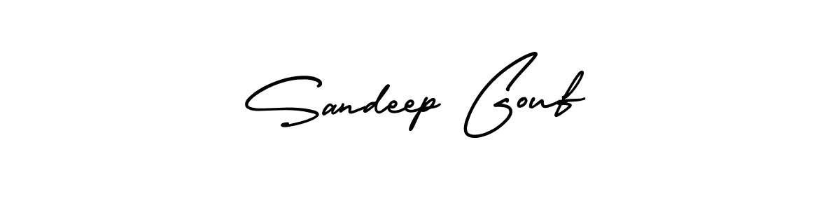 Sandeep Gouf stylish signature style. Best Handwritten Sign (AmerikaSignatureDemo-Regular) for my name. Handwritten Signature Collection Ideas for my name Sandeep Gouf. Sandeep Gouf signature style 3 images and pictures png