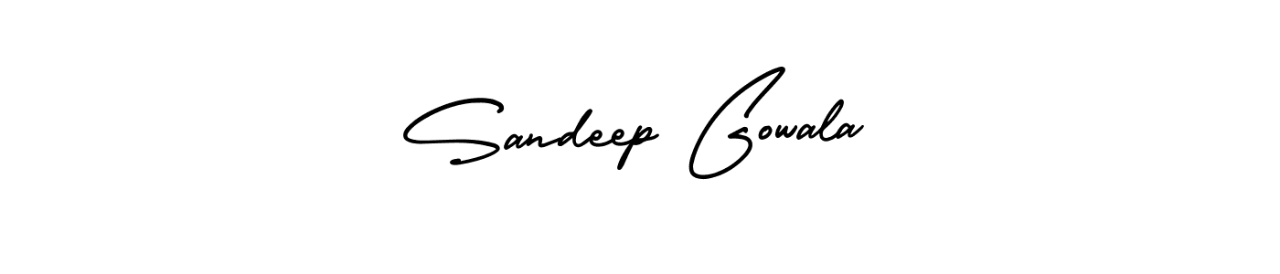 Make a beautiful signature design for name Sandeep Gowala. With this signature (AmerikaSignatureDemo-Regular) style, you can create a handwritten signature for free. Sandeep Gowala signature style 3 images and pictures png