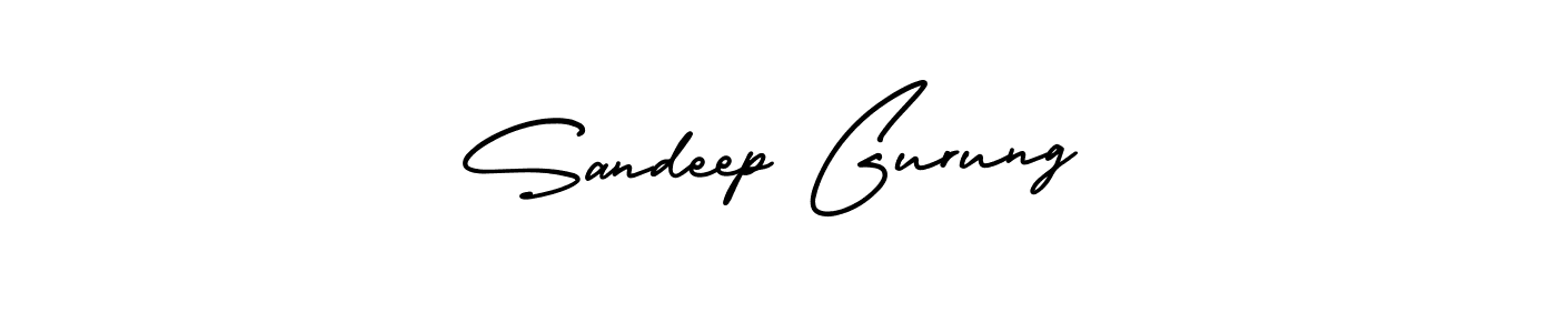 The best way (AmerikaSignatureDemo-Regular) to make a short signature is to pick only two or three words in your name. The name Sandeep Gurung include a total of six letters. For converting this name. Sandeep Gurung signature style 3 images and pictures png