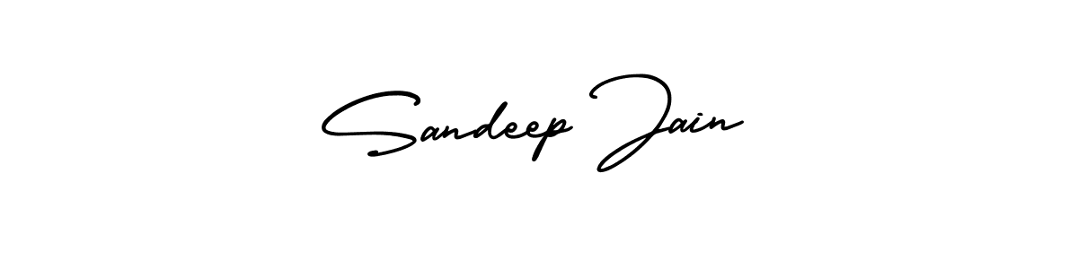 You should practise on your own different ways (AmerikaSignatureDemo-Regular) to write your name (Sandeep Jain) in signature. don't let someone else do it for you. Sandeep Jain signature style 3 images and pictures png