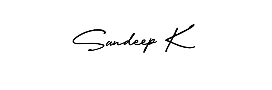 Use a signature maker to create a handwritten signature online. With this signature software, you can design (AmerikaSignatureDemo-Regular) your own signature for name Sandeep K. Sandeep K signature style 3 images and pictures png