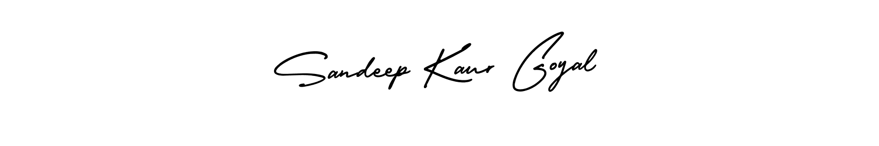 You should practise on your own different ways (AmerikaSignatureDemo-Regular) to write your name (Sandeep Kaur Goyal) in signature. don't let someone else do it for you. Sandeep Kaur Goyal signature style 3 images and pictures png
