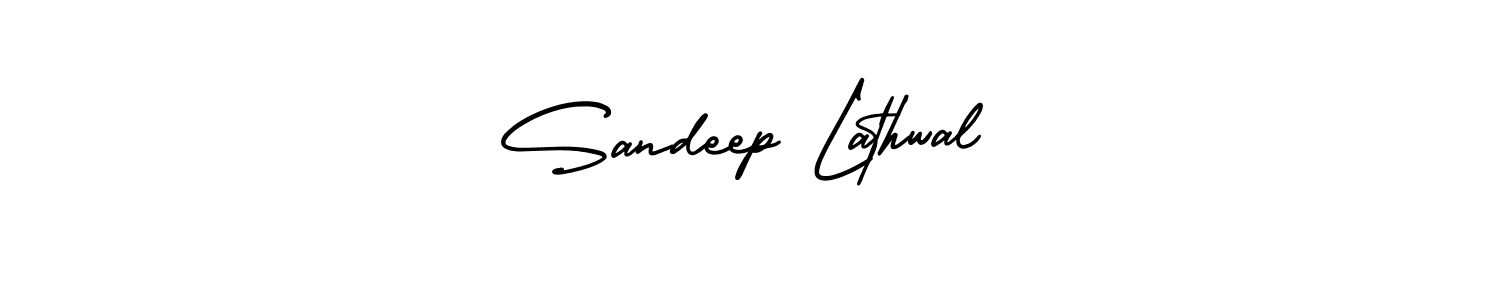 Use a signature maker to create a handwritten signature online. With this signature software, you can design (AmerikaSignatureDemo-Regular) your own signature for name Sandeep Lathwal. Sandeep Lathwal signature style 3 images and pictures png