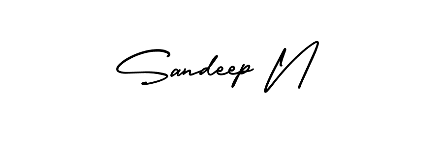 if you are searching for the best signature style for your name Sandeep N. so please give up your signature search. here we have designed multiple signature styles  using AmerikaSignatureDemo-Regular. Sandeep N signature style 3 images and pictures png