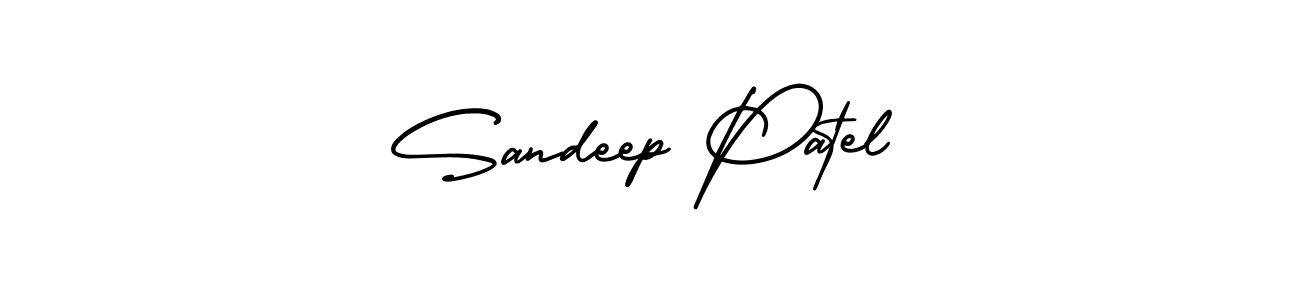 How to make Sandeep Patel name signature. Use AmerikaSignatureDemo-Regular style for creating short signs online. This is the latest handwritten sign. Sandeep Patel signature style 3 images and pictures png