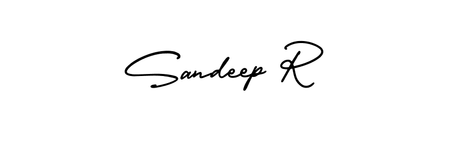 Make a beautiful signature design for name Sandeep R. With this signature (AmerikaSignatureDemo-Regular) style, you can create a handwritten signature for free. Sandeep R signature style 3 images and pictures png
