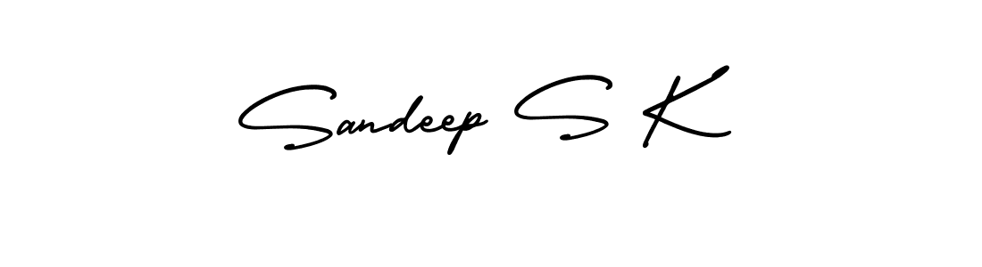 Design your own signature with our free online signature maker. With this signature software, you can create a handwritten (AmerikaSignatureDemo-Regular) signature for name Sandeep S K. Sandeep S K signature style 3 images and pictures png