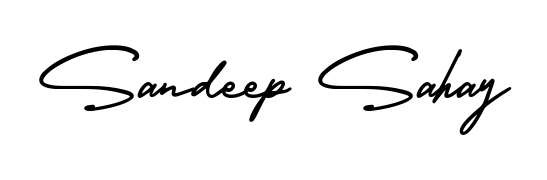 The AmerikaSignatureDemo-Regular font transforms the name Sandeep Sahay into an executive sign with sharp precision and distinguished character. Sandeep Sahay signature style 3 images and pictures png