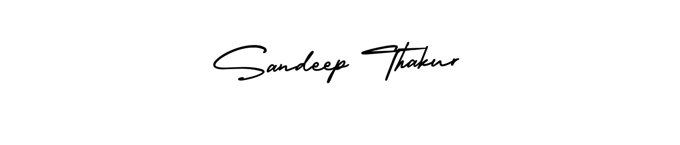 You should practise on your own different ways (AmerikaSignatureDemo-Regular) to write your name (Sandeep Thakur) in signature. don't let someone else do it for you. Sandeep Thakur signature style 3 images and pictures png