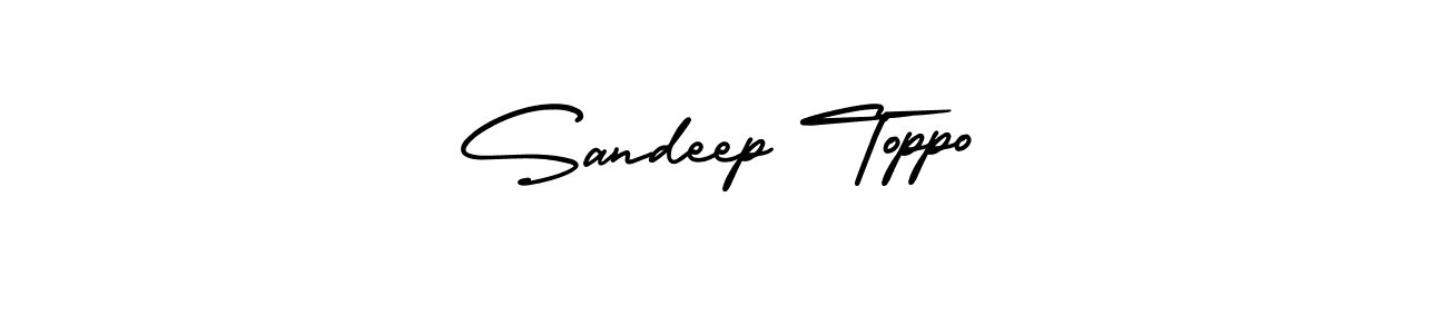 Make a beautiful signature design for name Sandeep Toppo. With this signature (AmerikaSignatureDemo-Regular) style, you can create a handwritten signature for free. Sandeep Toppo signature style 3 images and pictures png